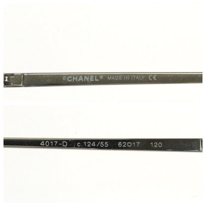 Chanel Rimless CC Logo Blue Silver Metal Acetate Sunglasses Eyewear — view 7
