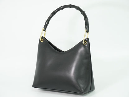 Gucci Bamboo 2-Way Shoulder Bag Leather Black — view 2