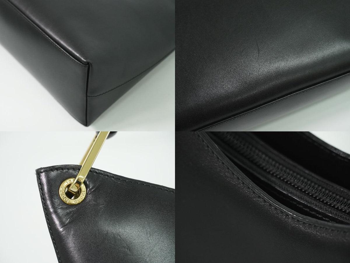 Gucci Bamboo 2-Way Shoulder Bag Leather Black — view 7