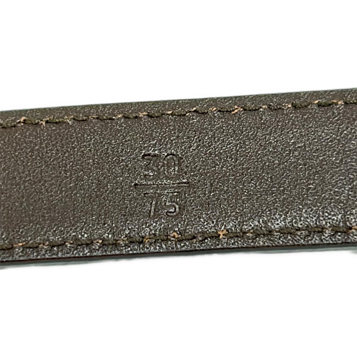 Prada Belt 30/75 Dark Brown Silver Leather — view 5