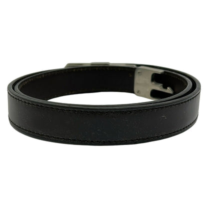 Prada Belt 30/75 Dark Brown Silver Leather — view 2