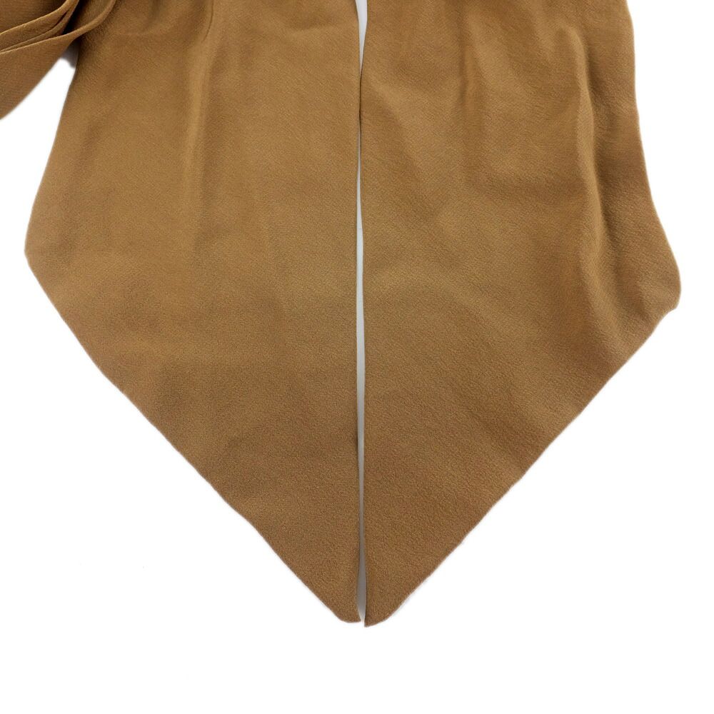 Fendi Tippet Brown Real Fur Silk 100% Collar Shawl Scarf — view 3