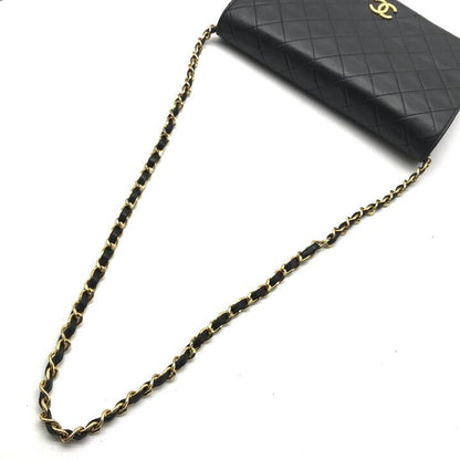Chanel Quilted Push Chain Shoulder Bag Black — view 7