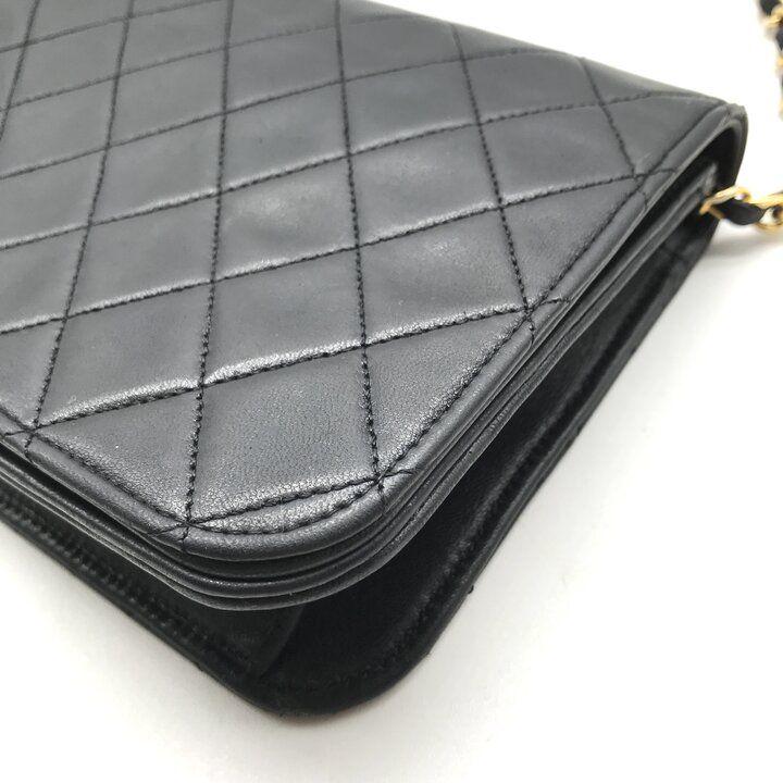 Chanel Quilted Push Chain Shoulder Bag Black — view 5