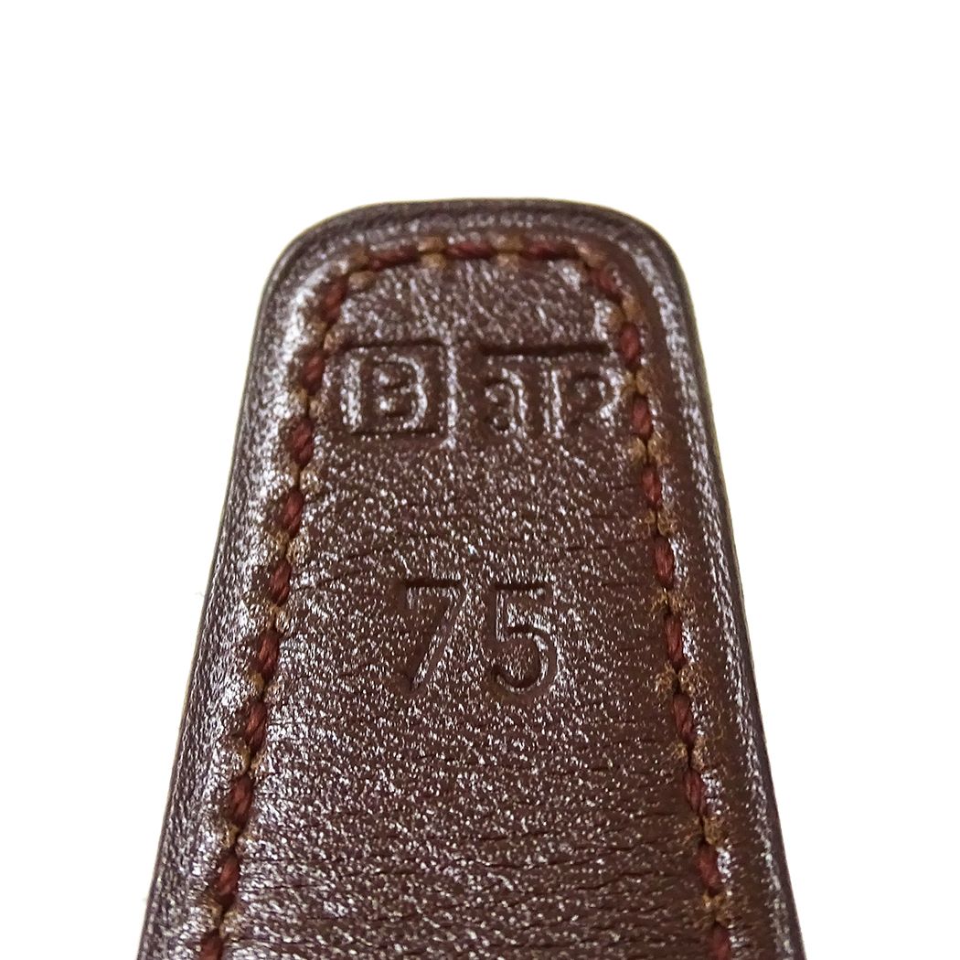 Hermes Belt H Box Calf Black Brown Gold 75 Reversible — view 6