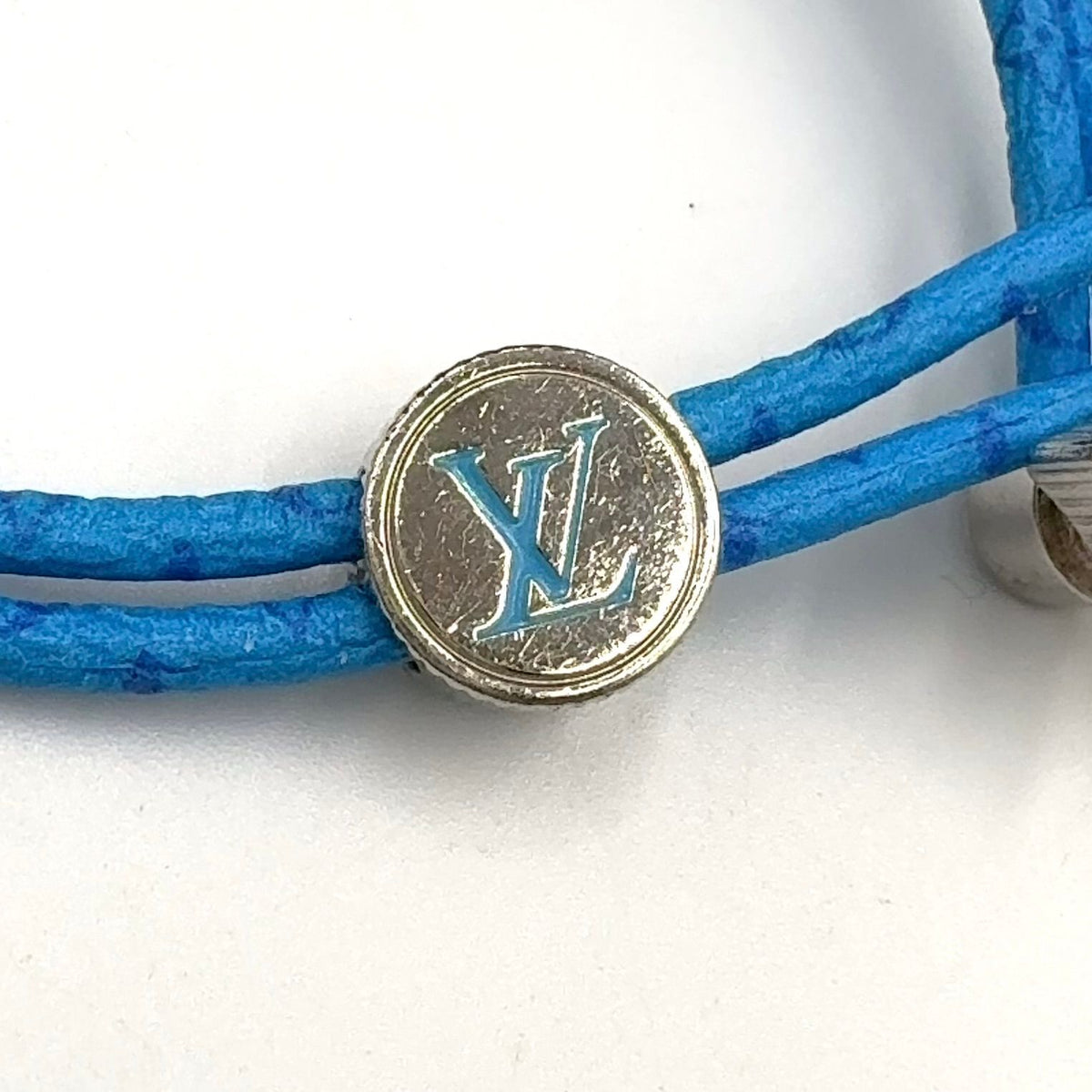 Louis Vuitton Bracelet Earrings Back It Metal Blue Silver — view 4