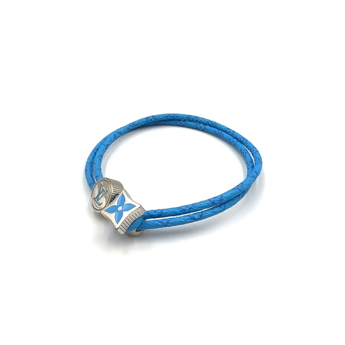 Louis Vuitton Bracelet Earrings Back It Metal Blue Silver — view 2