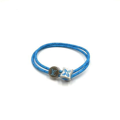 Louis Vuitton Bracelet Earrings Back It Metal Blue Silver