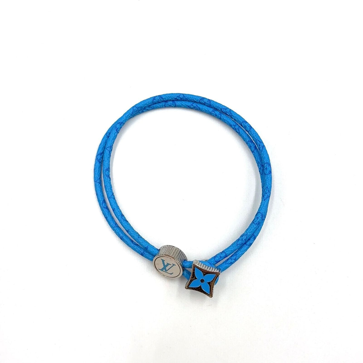 Louis Vuitton Bracelet Earrings Back It Metal Blue Silver — view 3
