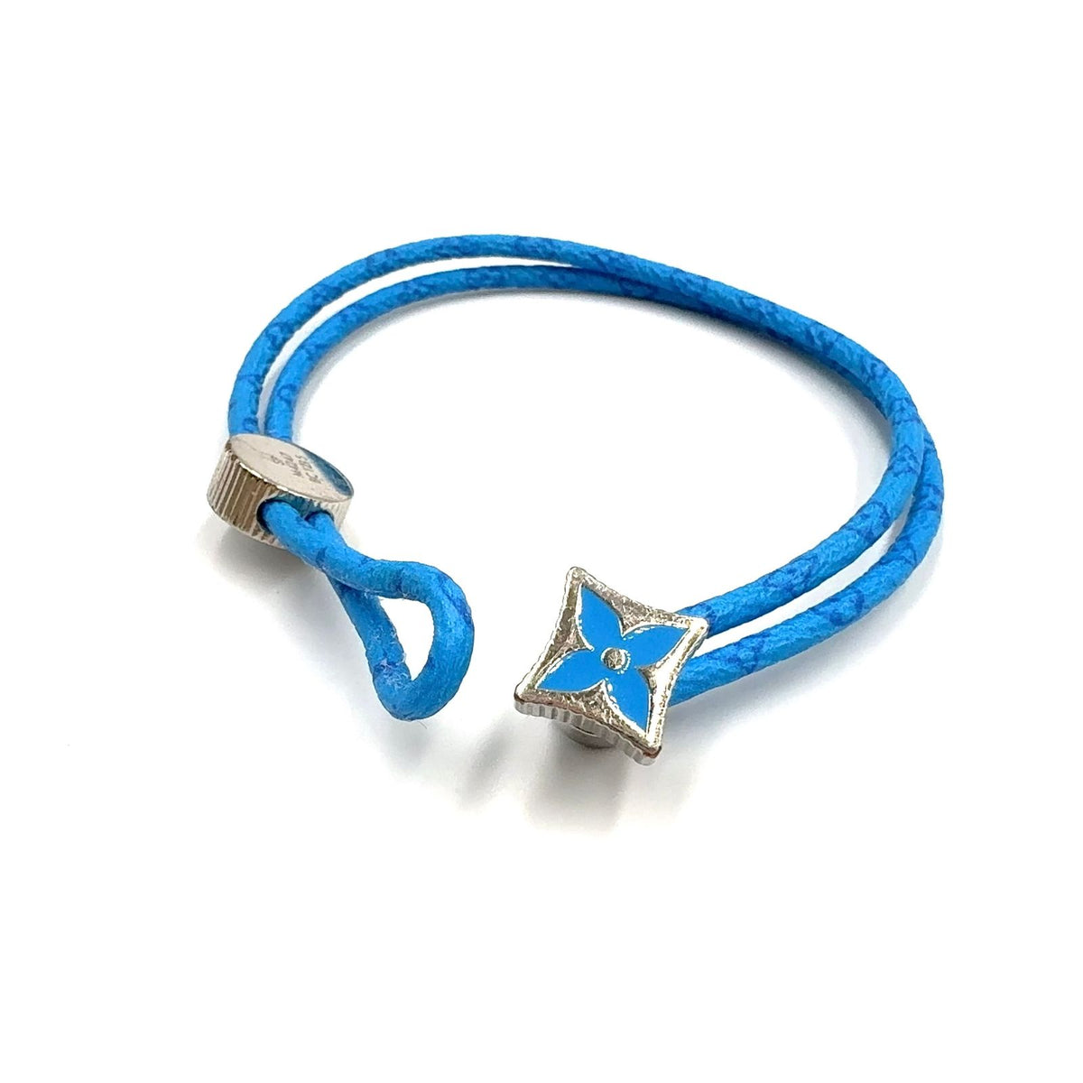Louis Vuitton Bracelet Earrings Back It Metal Blue Silver — view 6