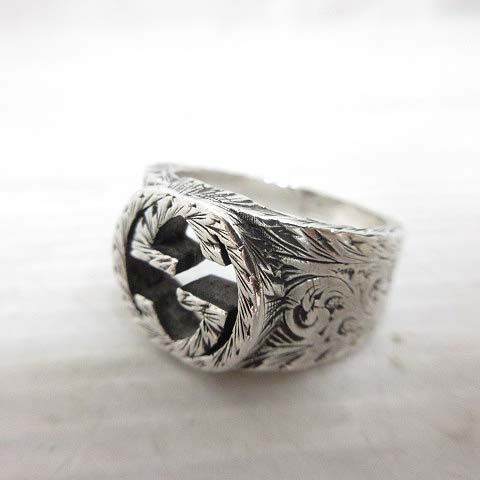 Gucci Arabesque Interlocking G Ring 925 Sterling Silver