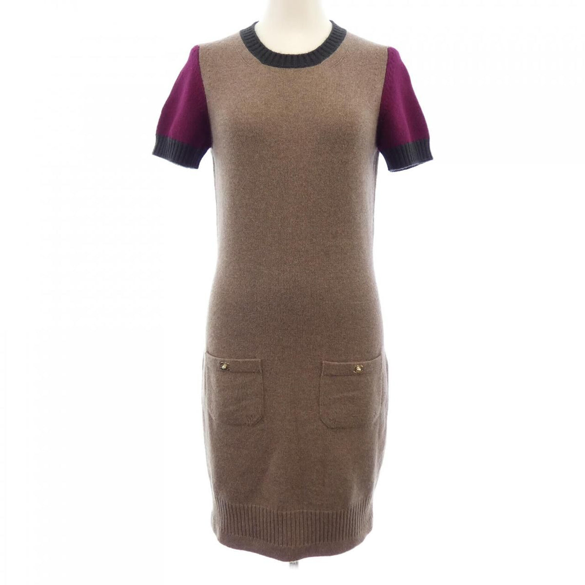 Chanel Turnlock Dress Brown