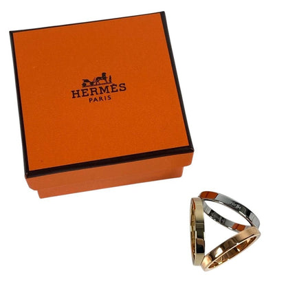 Hermes Scarf Ring Trio Metal Silver — view 7