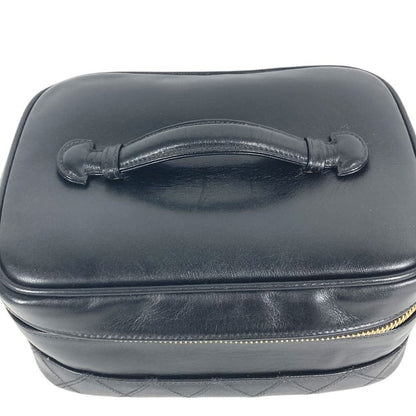 Chanel Handbag Pico Rolle Vanity Bag CC Logo Vintage Leather Black — view 2