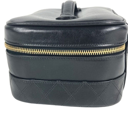 Chanel Handbag Pico Rolle Vanity Bag CC Logo Vintage Leather Black — view 3