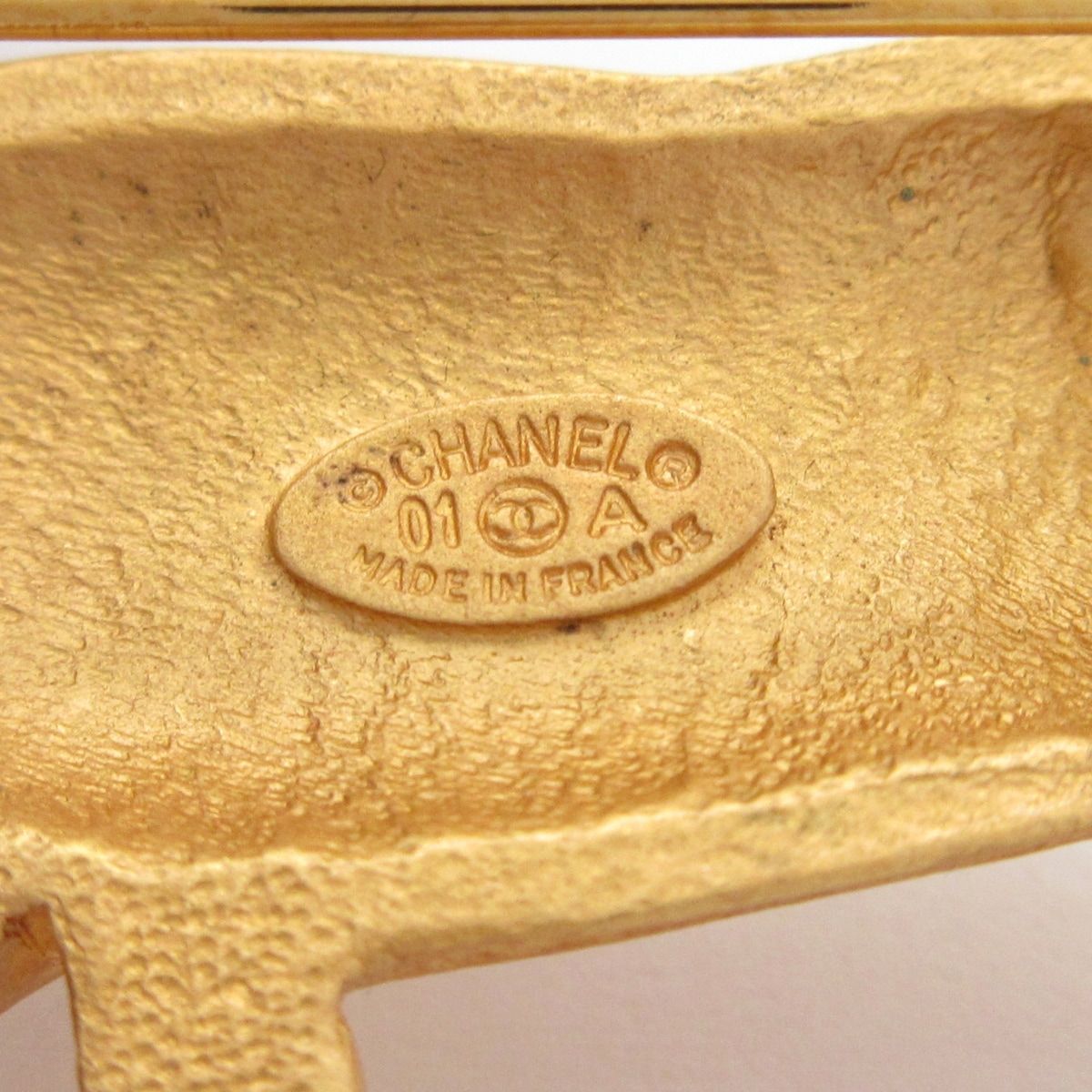 Chanel Brooch Gold Brown Clear CC Logo Reindeer — view 3