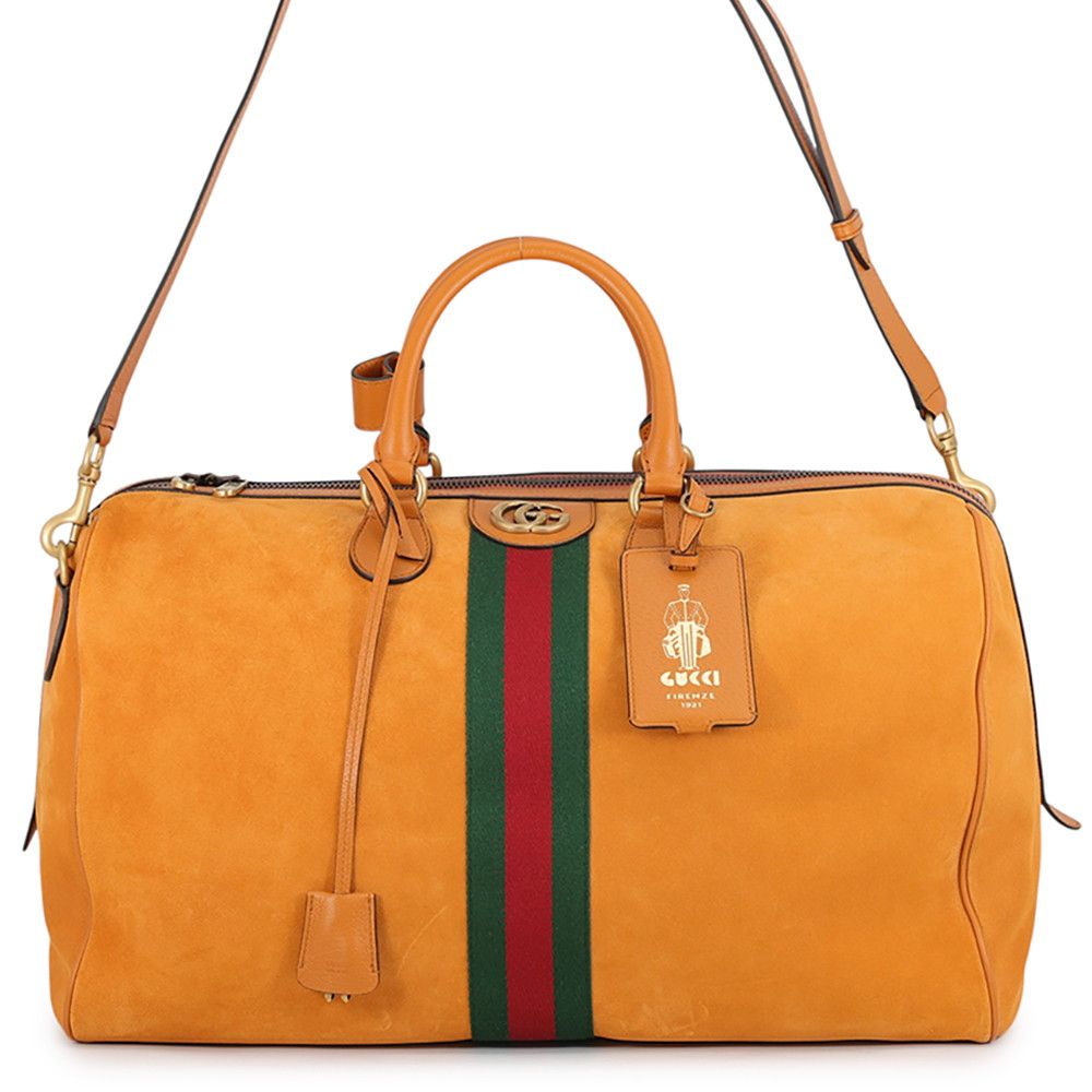 Gucci Boston Bag Savoy Medium Duffle Suede 2-Way