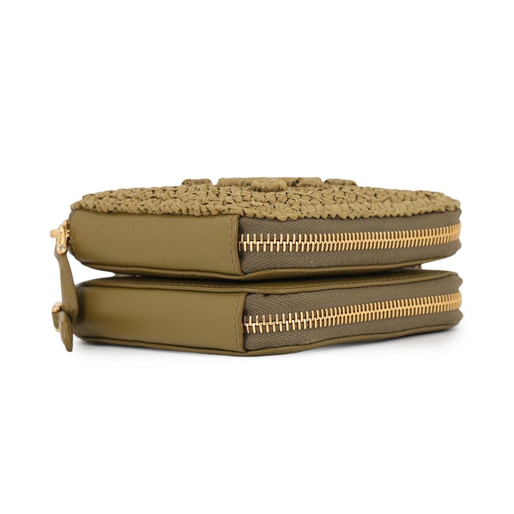 Prada Shoulder Bag Clochette Mini Pouch Raffia — view 3