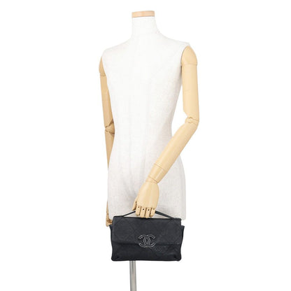 Chanel Chain Shoulder Bag Quilted CC Logo Hamptons Line Leather Black — view 4