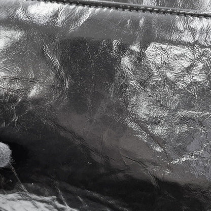 Chanel Chain Tote Bag CC Logo Quilted Shiny Aged Calfskin Black — view 7