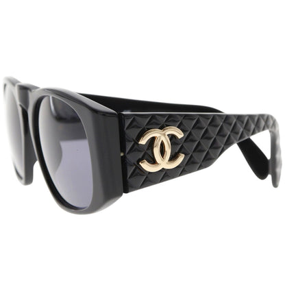 Chanel CC Logo Quilted Acetate Black Sunglasses Eyewear