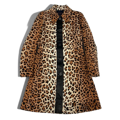 Louis Vuitton Pre Fall Collection Leopard Technical Wool Coat Brown 38 — view 2