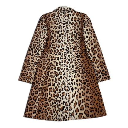 Louis Vuitton Pre Fall Collection Leopard Technical Wool Coat Brown 38 — view 3