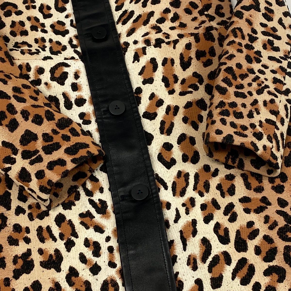Louis Vuitton Pre Fall Collection Leopard Technical Wool Coat Brown 38 — view 6