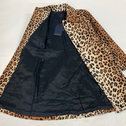 Louis Vuitton Pre Fall Collection Leopard Technical Wool Coat Brown 38 — view 4