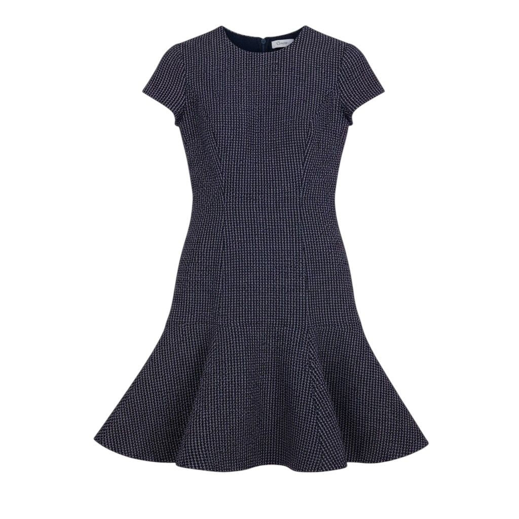 Dior Tweed Dress Navy Pink Wool