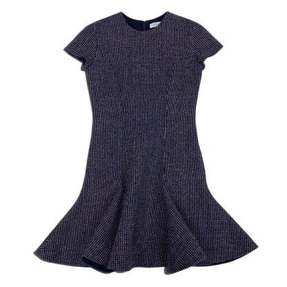 Dior Tweed Dress Navy Pink Wool — view 2