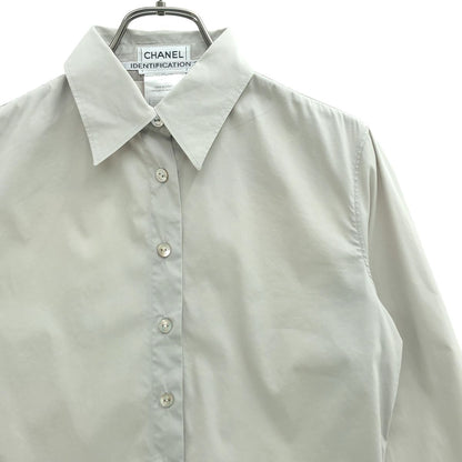 Chanel Logo Embroidery Shirt Gray 38 — view 2