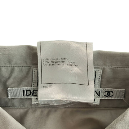 Chanel Logo Embroidery Shirt Gray 38 — view 6