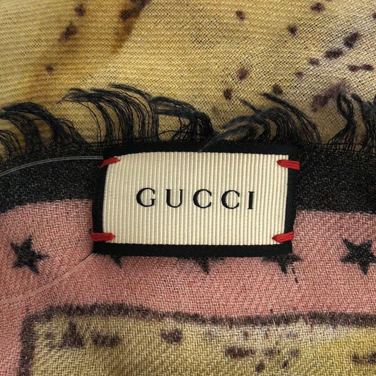 Gucci Map Pattern Large Format Scarf Multicolor — view 3