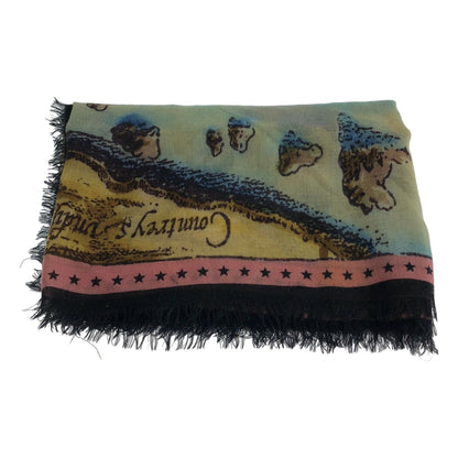 Gucci Map Pattern Large Format Scarf Multicolor — view 2
