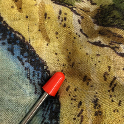 Gucci Map Pattern Large Format Scarf Multicolor — view 7
