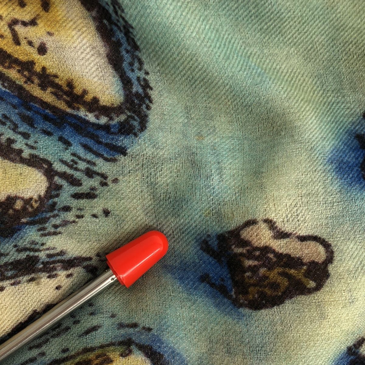Gucci Map Pattern Large Format Scarf Multicolor — view 5