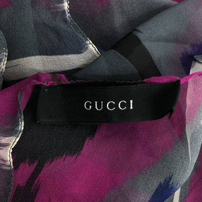 Gucci Silk GG All Over Print Large Scarf Multicolor — view 7