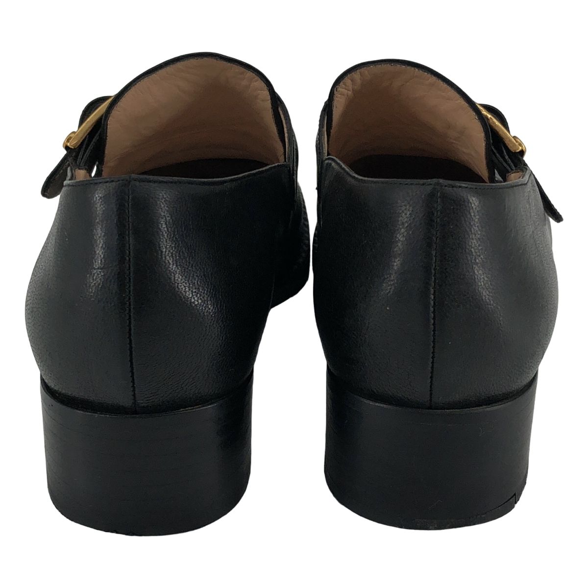 Chanel CC Logo Buckle Loafers Black — view 3