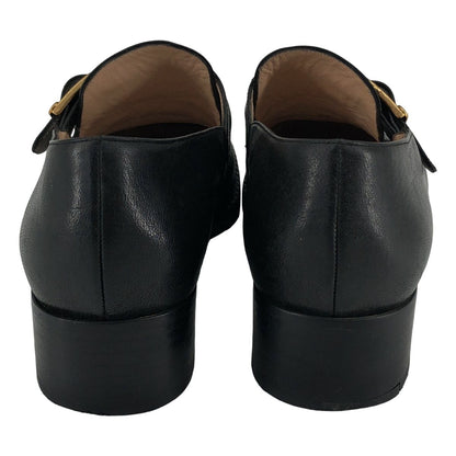 Chanel CC Logo Buckle Loafers Black — view 3