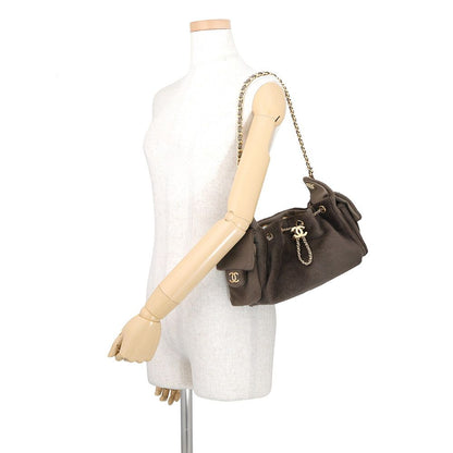 Chanel Chain Shoulder Bag 25 Mini CC Logo Calf Hair — view 4