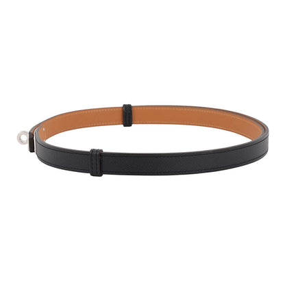 Hermes Kelly Belt 18 Black Silver Epsom — view 2