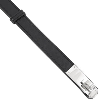Hermes Kelly Belt 18 Black Silver Epsom — view 4