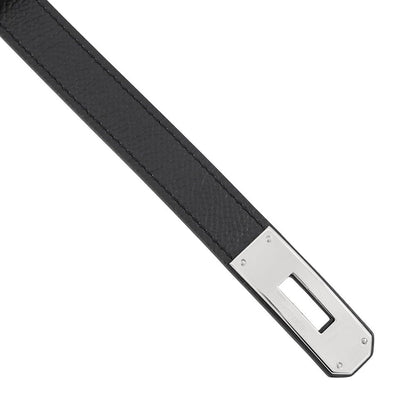 Hermes Kelly Belt 18 Black Silver Epsom — view 5