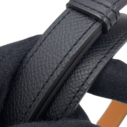 Hermes Kelly Belt 18 Black Silver Epsom — view 6
