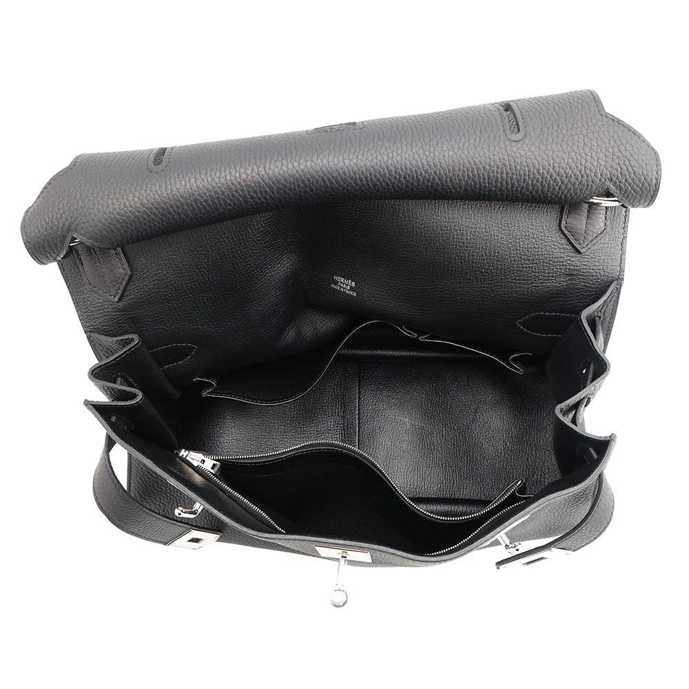 Hermes Shoulder Bag Jypsiere 34 Black Silver Taurillon Clemence — view 5