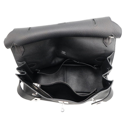 Hermes Shoulder Bag Jypsiere 34 Black Silver Taurillon Clemence — view 5