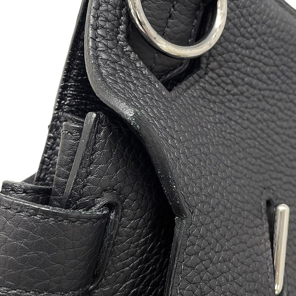 Hermes Shoulder Bag Jypsiere 34 Black Silver Taurillon Clemence — view 8