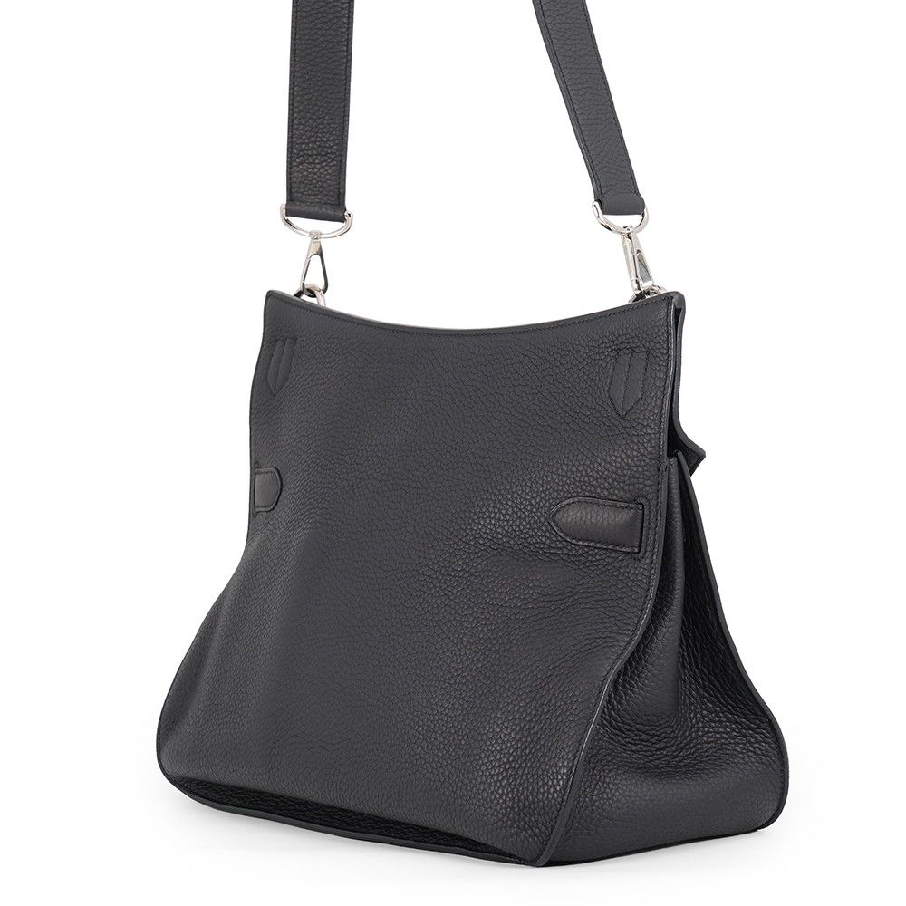Hermes Shoulder Bag Jypsiere 34 Black Silver Taurillon Clemence — view 2