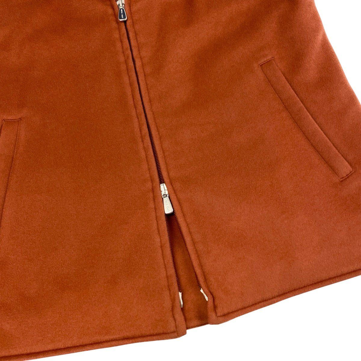 Loro Piana Stand Collar Cashmere Vest Orange 40 — view 7
